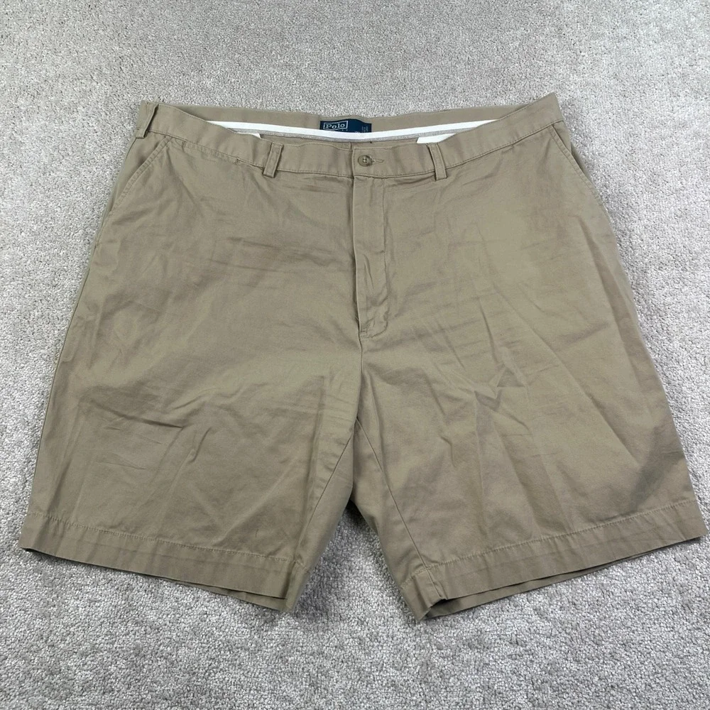 Polo Ralph Lauren Mens 44B Big Prospect Short Khaki Tan Cotton Chino 44 x 9.5